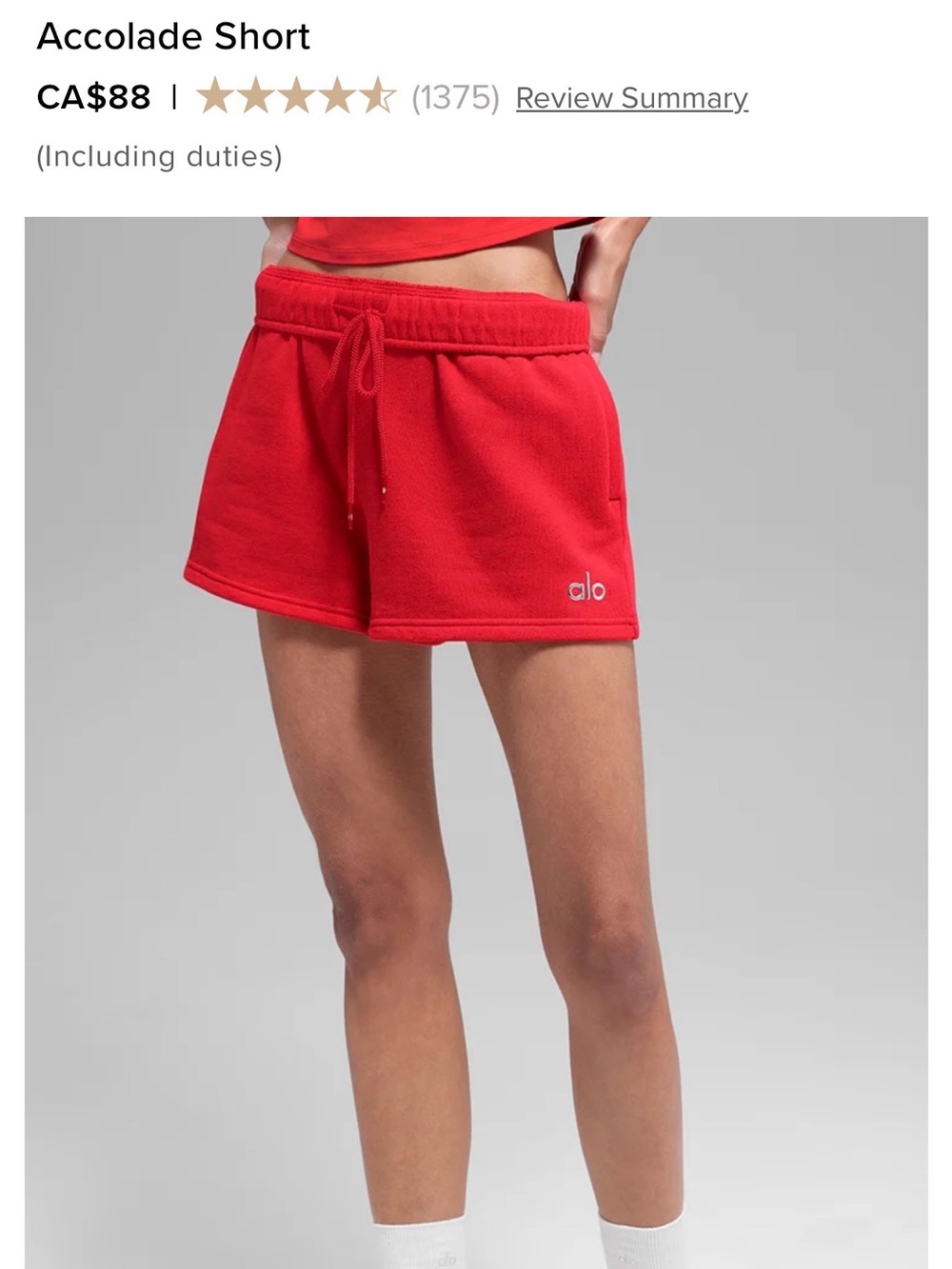All Yoga Red Accolade Shorts